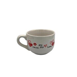Valentines Love Mug Heart Kiss Design Coffee Cappuccino Soup Ceramic Large